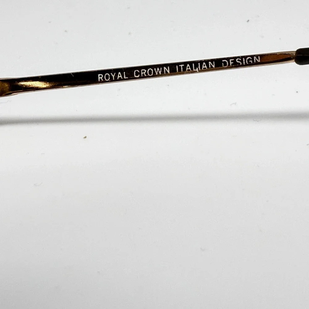 Royal Crown Italian Design 7515S Gold Metal Oval Eyeglass‎ Frames 50-18-140